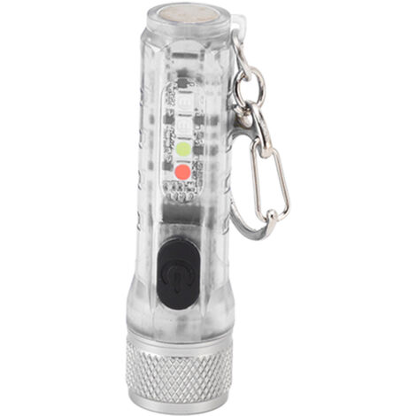Lampe Torche LED Mini Rechargeable USB, Super Lumineuse Longue Portée pour Extérieur, Modèle M300 Transparent Non Fluorescente