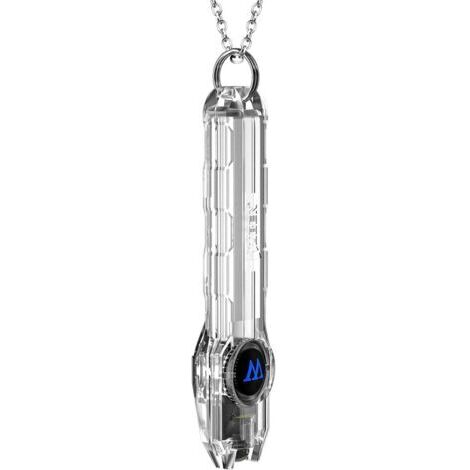 Lampe torche LED miniature G1 40 lumens, rechargeable par USB-C, petite lampe porte-clés pour le camping en plein air (transparente)