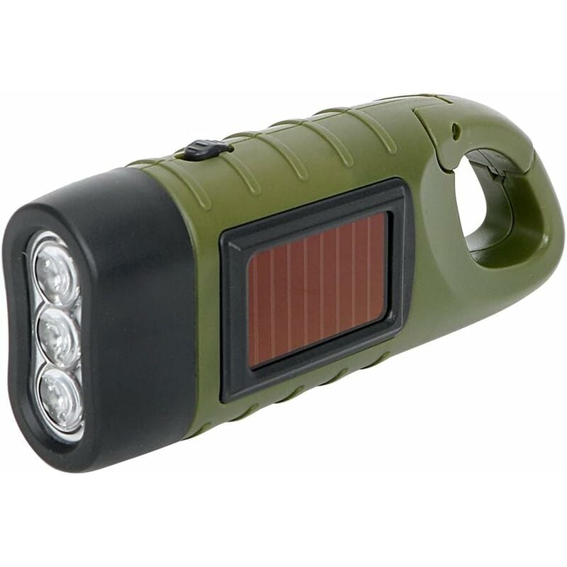 Shining House - Lampe torche led portable à énergie solaire avec manivelle dynamo pour camping, alpinisme et tente-Fei Yu