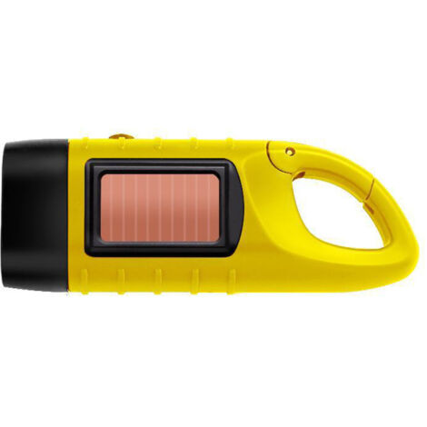 Lampe torche LED portable à manivelle, dynamo, multifonctionnelle, rechargeable à l'énergie solaire, idéale pour le camping et la randonnée. Lampe de secours haute luminosité.