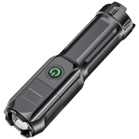 Lampe torche LED portable pour une utilisation en extérieur et à la maison, avec batterie multifonction rechargeable intégrée. - AquaForge