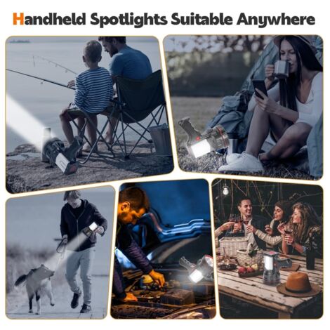Lampe torche LED portable ultra-lumineuse, rechargeable et longue durée, avec chargeur USB à large plage de charge pour une utilisation en extérieur. - AquaForge