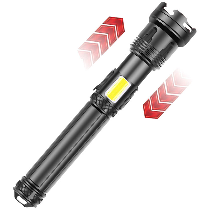 ZVD - Lampe Torche led Puissante 3000 lm - Militaire, Camping, Randonnée (Rechargeable)