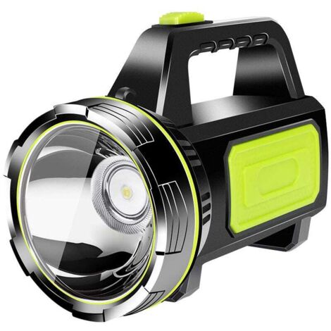 Lampe Torche LED Rechargeable 13500LM – Ultra Puissante, Étanche, avec Lumière Latérale pour Camping