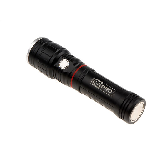 RS PRO Lampe torche LED Rechargeable 250 lm, 440 lm ( Prix pour 1 )