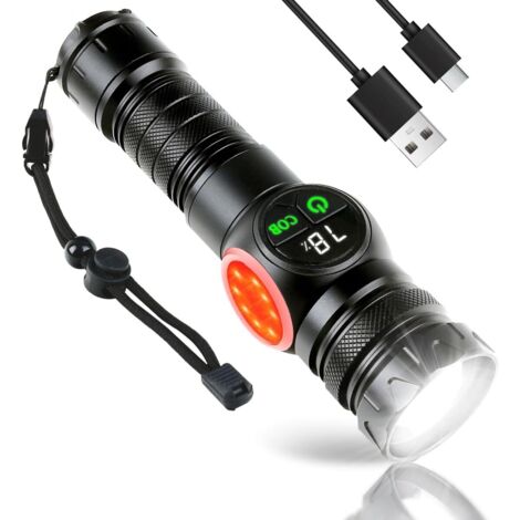 Lampe torche LED rechargeable 2800 lumens COB magnétique 9 modes