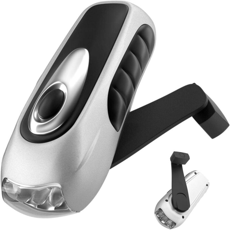 Lampe torche LED rechargeable Dynamo à 3 modes, compacte, idéale pour les urgences, le camping et les activités de plein air. Lampe torche LED rechargeable Dynamo à 3 modes, compacte, idéale pour les urgences, le camping et les activités de plein air.