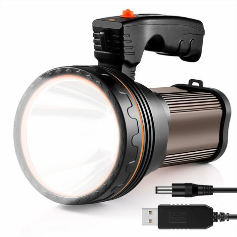 Lampe Torche Led 10000 Lumens Ultra Lumineuse Rechargeable USB Étanche Zoom  Pêche Camping Randonnée - Lampes (11196517)