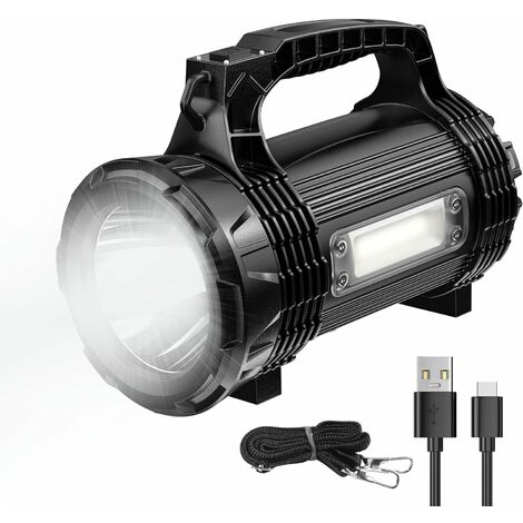 NC - Lampe De Poche Puissante à LED Rechargeable USB Avec Lampe Brillante -  Lampes portatives sans fil - Rue du Commerce