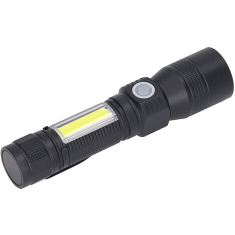 Lampe Torche LED Rechargeable Super Lumineuse avec Base Magnétique et Éclairage COB, Portable de Poche