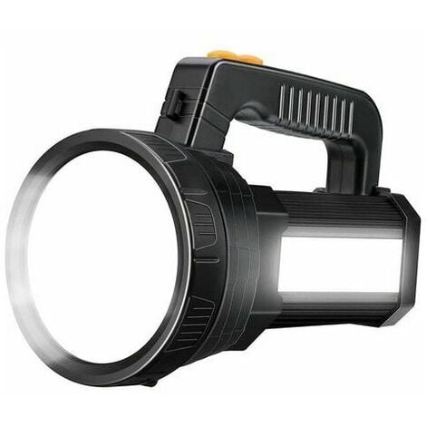 Lampe torche RS PRO LED Rechargeable, Noir, 1 200 lm, IP68