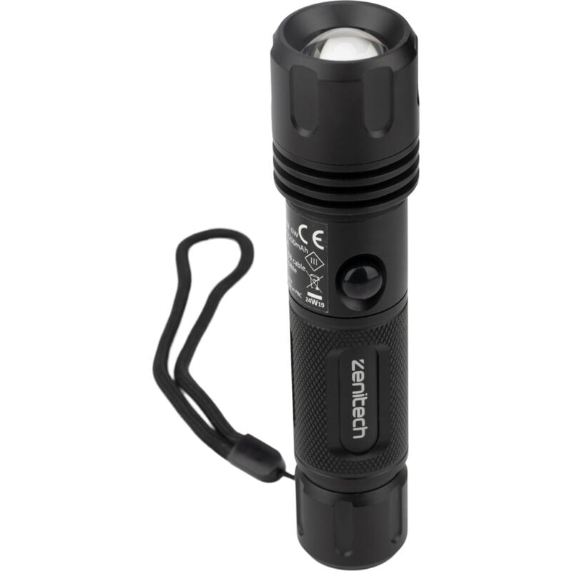 Zenitech - Lampe torche led rechargeable usb 160/500lm