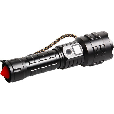 Lampe Torche LED Ultra Puissante, 15000 Lumens Lampe de Poche, XH70.2 Lampe  Torche Rechargeable, Étanche Zoomable Lampe Tactique Avec 5 Modes  D'éclairage pour Camping Randonnée Urgence : : Bricolage