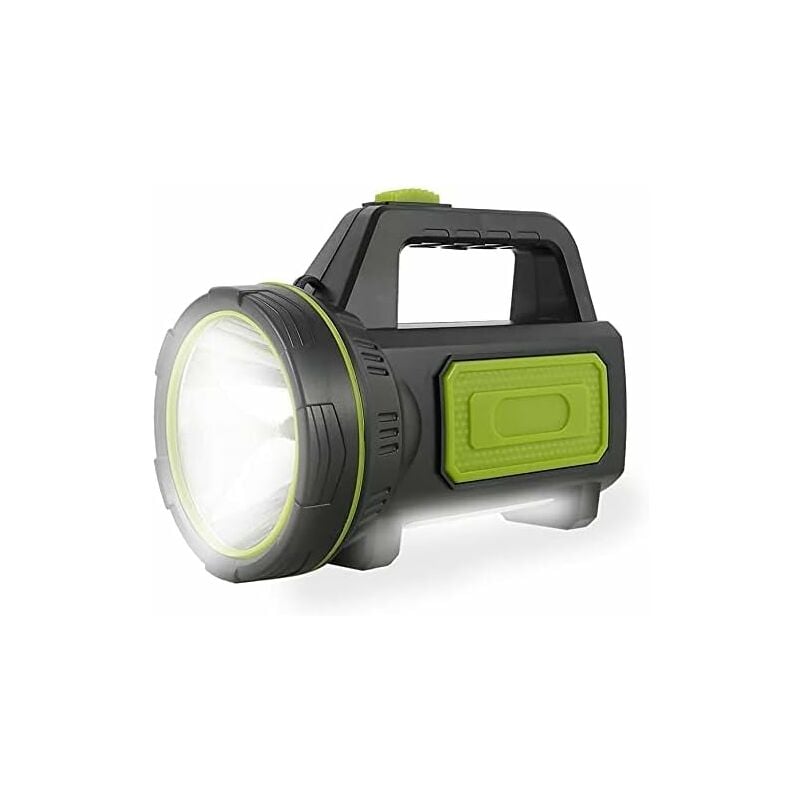 Lampe de poche – Lampe de camping led rechargeable par usb, super puissante – Étanche avec lumière latérale – Convient pour le camping, la randonnée,