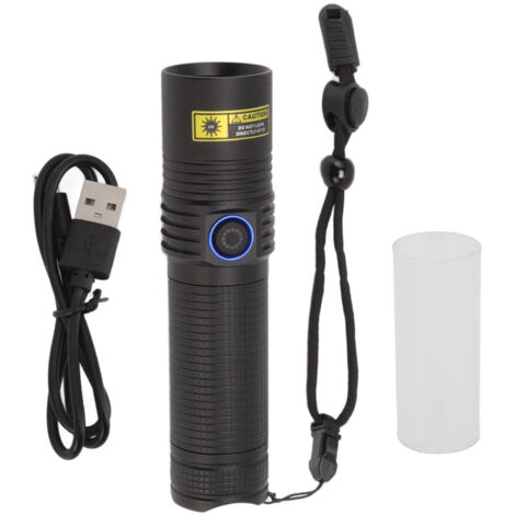Lampe torche LED UV 365 nm professionnelle à lumière noire pour la détection de fuites de gaz lors du séchage de résine (urine, animaux domestiques, etc.).