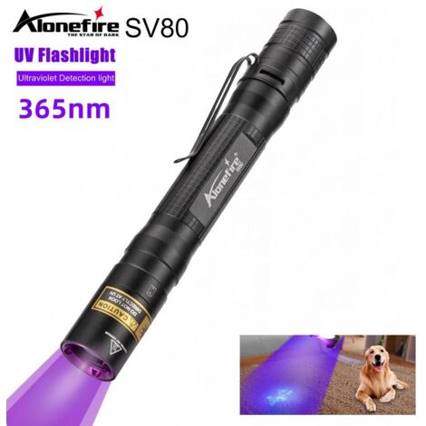 Lampe torche LED UV 3W 365 nm avec ampoule SV80 - AquaForge