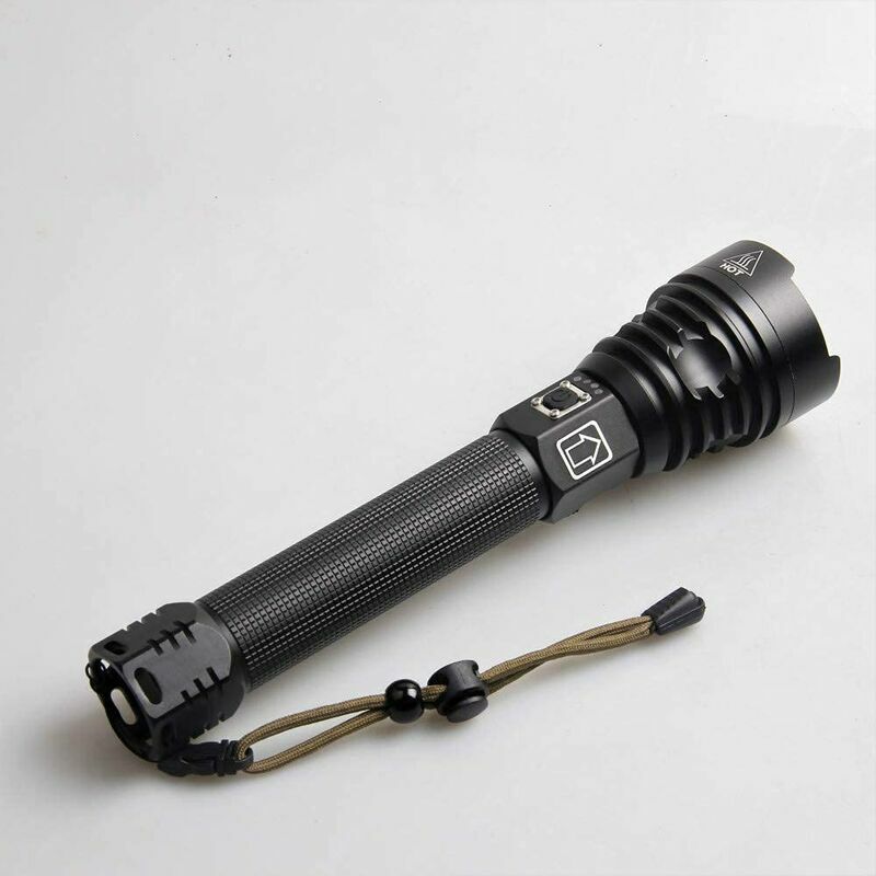 Ensoleille - Lampe Torche LED,10000 Lumens Lampe de Poche XHP90 Ultra Puissante Ajustable Zoomable Étanche Torche,Lampe Torche Rechargeable