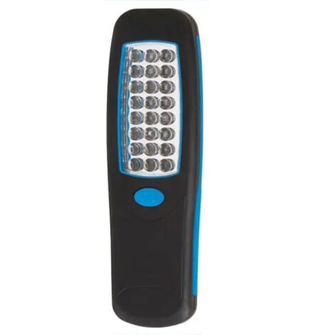Lampe torche magnétique portable 24 LED – Aimant et crochet pour usage mains libres – Luminosité optimale pour chantiers et espaces confinés
