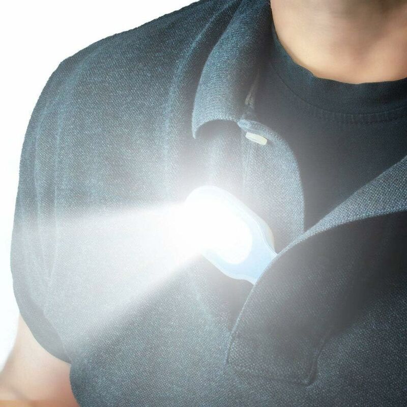 Lampe Torche Mains Libres Portable avec Clip et lumières LED (Couleur aléatoire)