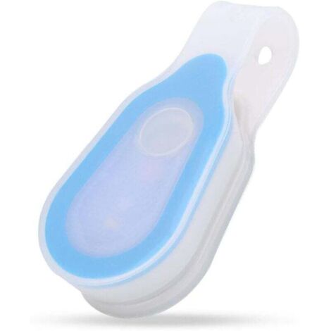 Lampe torche mains libres Ulisem avec éclairage de sécurité en silicone, veilleuse LED, support de sécurité avec clip bleu