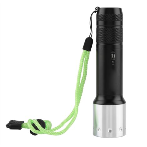 Lampe Torche Plongée LED Portable Étanche Alliage Aluminium 3 Modes Réglables Extérieur
