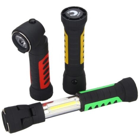 Lampe Torche Portable Rechargeable à Bande Led Cob Avec Base Magnétique Extensible