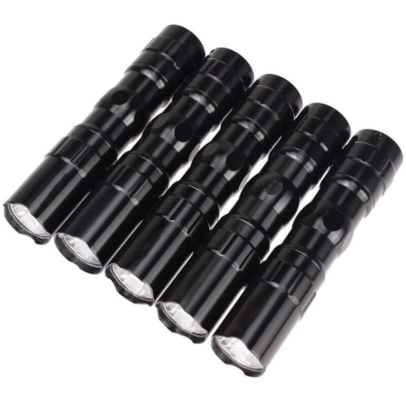Feiyue - Lampe torche portable ultra mini led 5X puissante, lampe torche étanche 3W