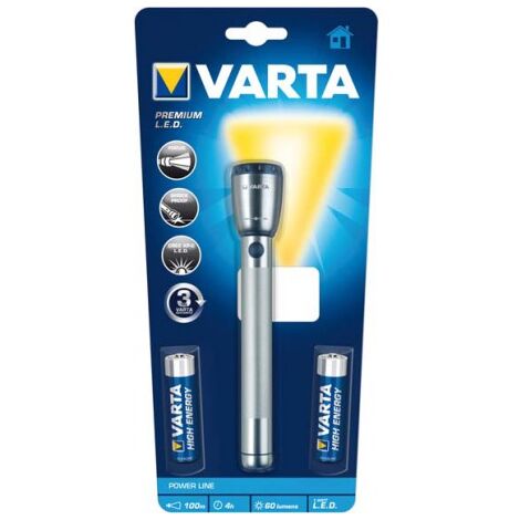 Lampe torche Premium LED Light - 2 AAA Incluses - Varta - 17635101421 -