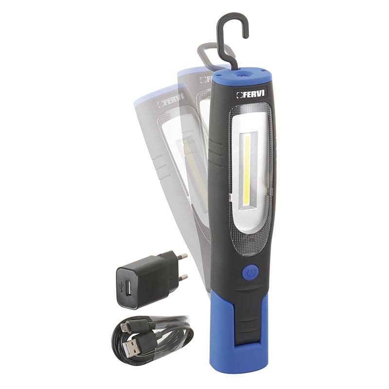 Fervi - lampe torche rechargeable à led cob de travail 0401
