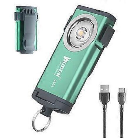 Lampe torche rechargeable innovante à double source lumineuse, outil EDC ultra-lumineux de 500 lumens avec base magnétique et clip pour une utilisation mains libres.