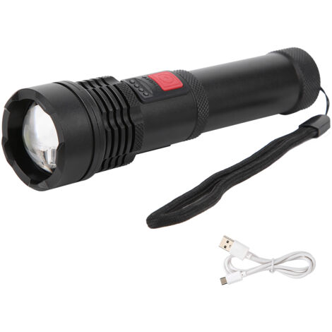 Lampe Torche Rechargeable USB XHP50, Lampe de Poche Portable pour Camping et Pêche