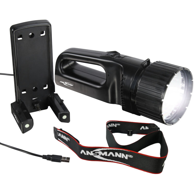 Projecteur à main Rechargeable avec led 5W et station de charge - Ansmann