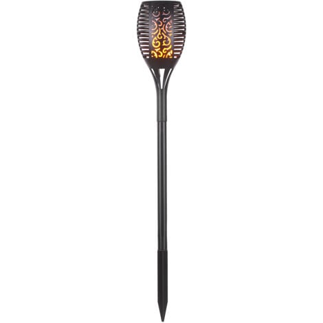 Lampe torche solaire étanche à flamme vacillante 96 LED Éclairage extérieur Lampes de chemin à énergie solaire Éclairage de décoration de paysage Marche/arrêt automatique