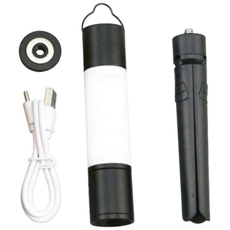 Lampe torche télescopique LED pour le camping en extérieur avec écrous pour trépied, A--