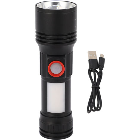 Lampe Torche Télescopique Zoomable Rechargeable USB-C IP65 Etanche Magnétique Portable