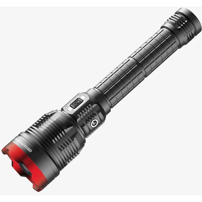 Lampe torche Observer Tools LED Rechargeable, Gris/Rouge, 8000 lm ( Prix pour 1 )