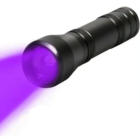 Lampe torche UV 365 nm pour minéraux et scorpions, corps en alliage d'aluminium anodisé haute résistance, lumière noire ultraviolette - AquaForge