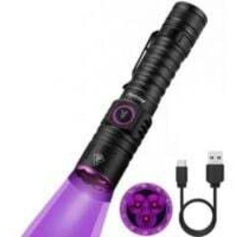 Lampe Torche UV LED 15 W 395 nm Rechargeable USB-C pour Résine Pêche Scorpion Minéraux et Insectes Ortviai