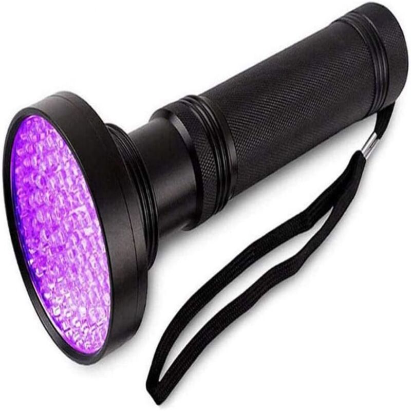 Lafomukea - Lampe torche uv puissante à 100 led, lampe torche uv à lumière noire, lampe torche uv, détecteur uv de résine d'urine animale