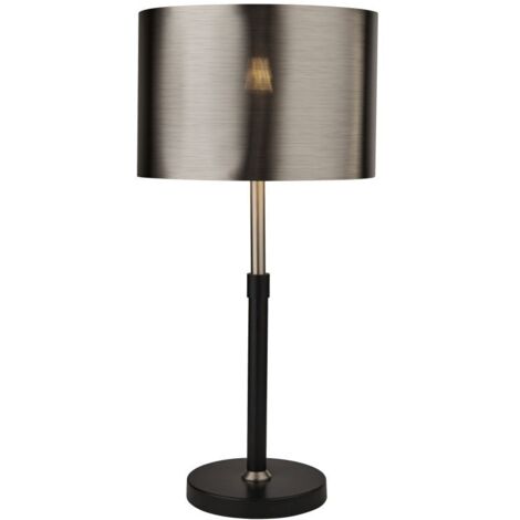 Lampe Touch 1x60W E27 Noir Argent Chrome Noir