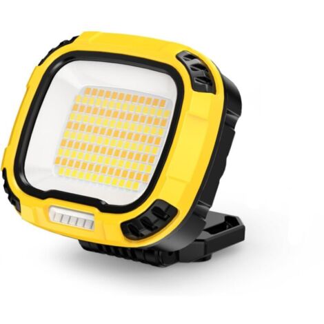Lampe Travail, 4000lm LED Lampe Inspection 18 Modes Lumière Étanche 4000mAh Rechargeable Portable COB Lampe D'atelier avec Mag