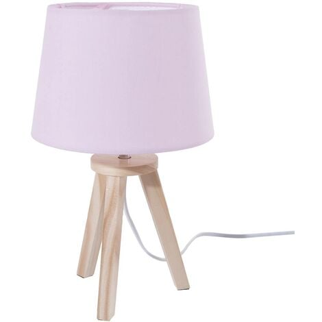 Lampe trépied enfant rose H31cm - Atmosphera créateur d'intérieur