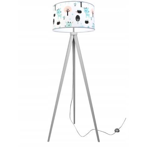 LAMPE TRÉPIED LOFT ABAT-JOUR ENFANT MOTIF LED