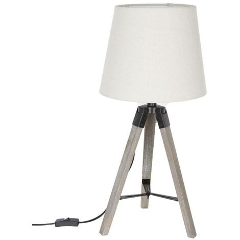 Lampe trépied Runo beige H58cm - Atmosphera créateur d'intérieur