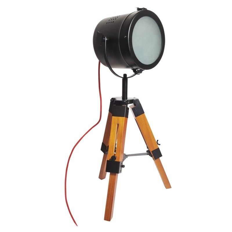 Barcelona Led - Lampe de table ou lampadaire vintage avec trépied 'carpen' - Noir Barcelona Led - Lampe de table ou lampadaire vintage avec trépied 'carpen' - Noir