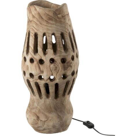 Lampe tronc Tyonek en Bois - Bois naturel