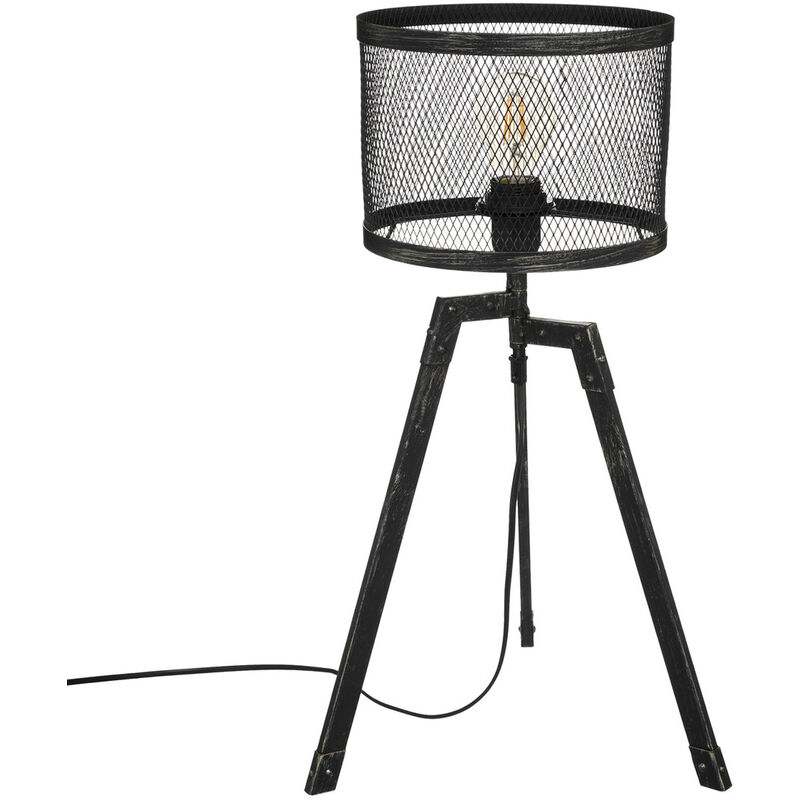 Homemaison - Lampe trépied style indus Noir h 56 cm - Noir