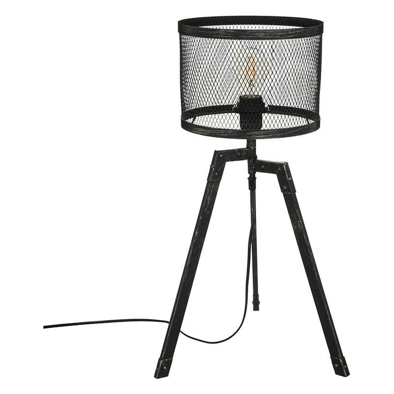 Atmosphera - Lampe trépied métal noir Noah
