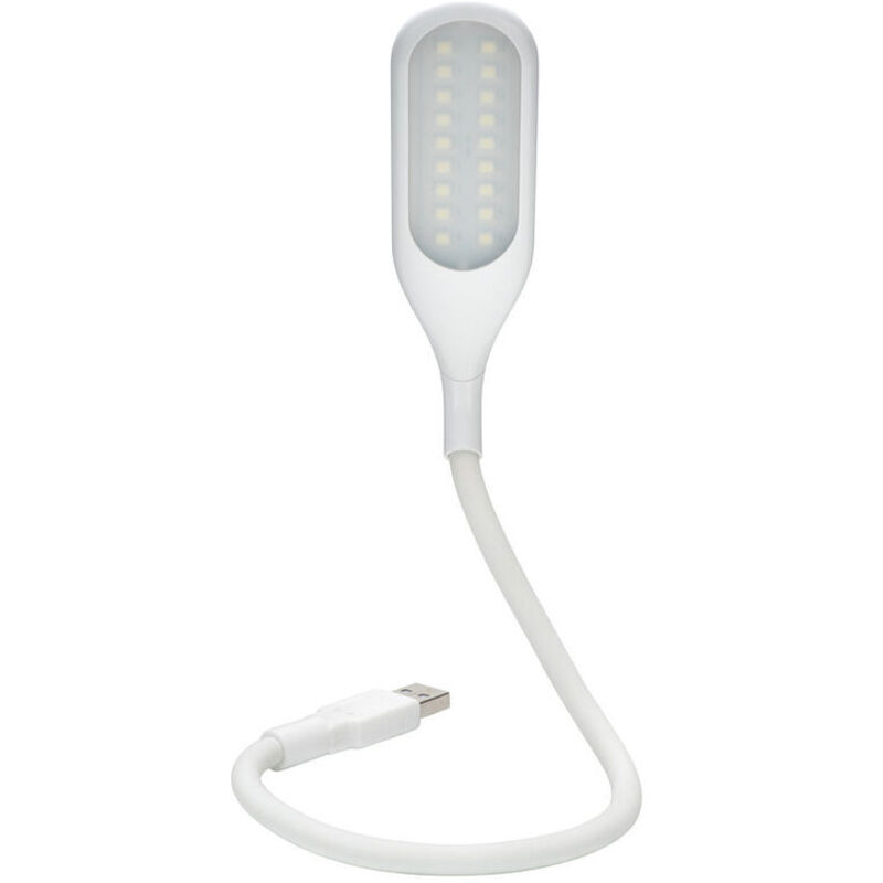 Lampe usb dimmable avec 18 led, offrant 3 niveaux de luminosité. Son design simple présente un col de cygne flexible et un interrupteur tactile,