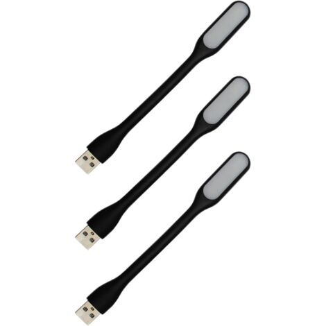 Lampe USB Dussdote - Mini lampe USB - Lampe de lecture - Flexible - Compatible avec les ordinateurs, les ports USB, les chargeurs et les batteries externes.